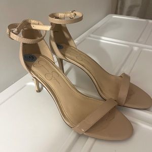 Jessica Simpson nude patent leather stiletto